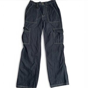 Grunge black and white BDG cargo pants with multiple pockets